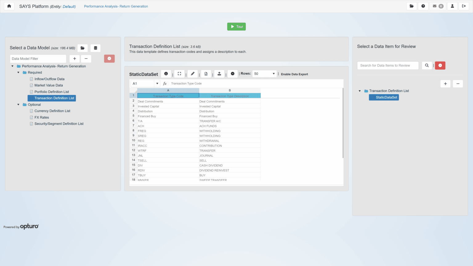 Performance Analysis / Return Generation – Opturo Inc